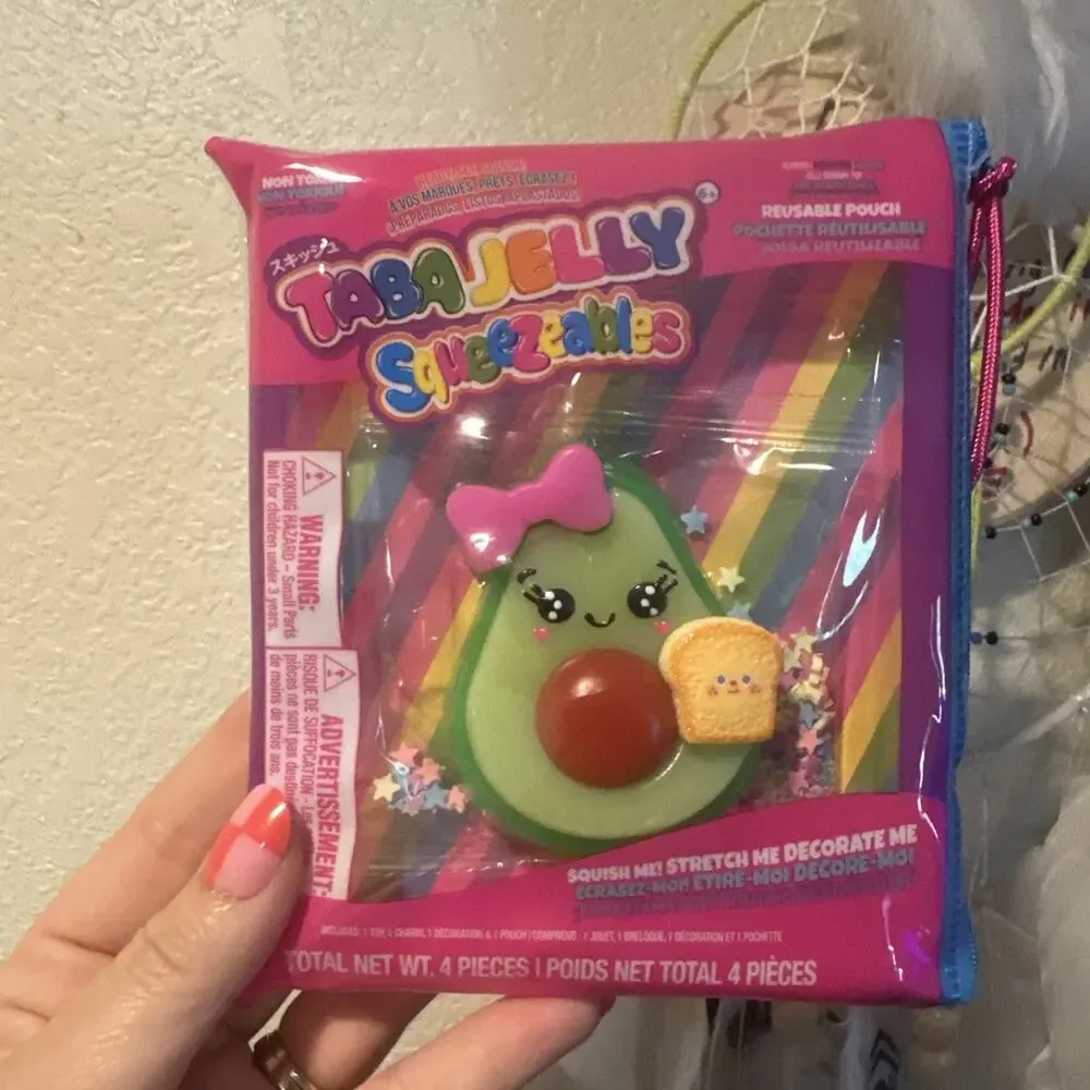 Taba Jelly Squeezable Avocado. Viral Squishy Toy Comes With Pouch. Scented